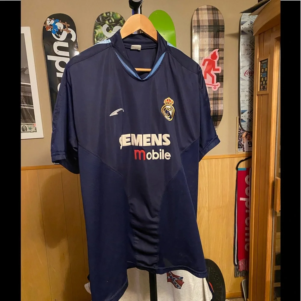 Shirts | Real Madrid Vintage Blue Siemens Mobile Soccer Jersey